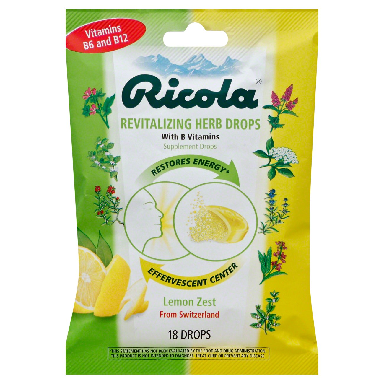 Ricola Revitalizing Herb Drops Lemon Zest Shop Cough, cold & flu at HEB