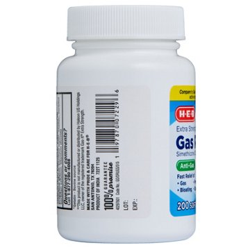 H-E-B Gas Relief Extra Strength Softgels, 200 CT