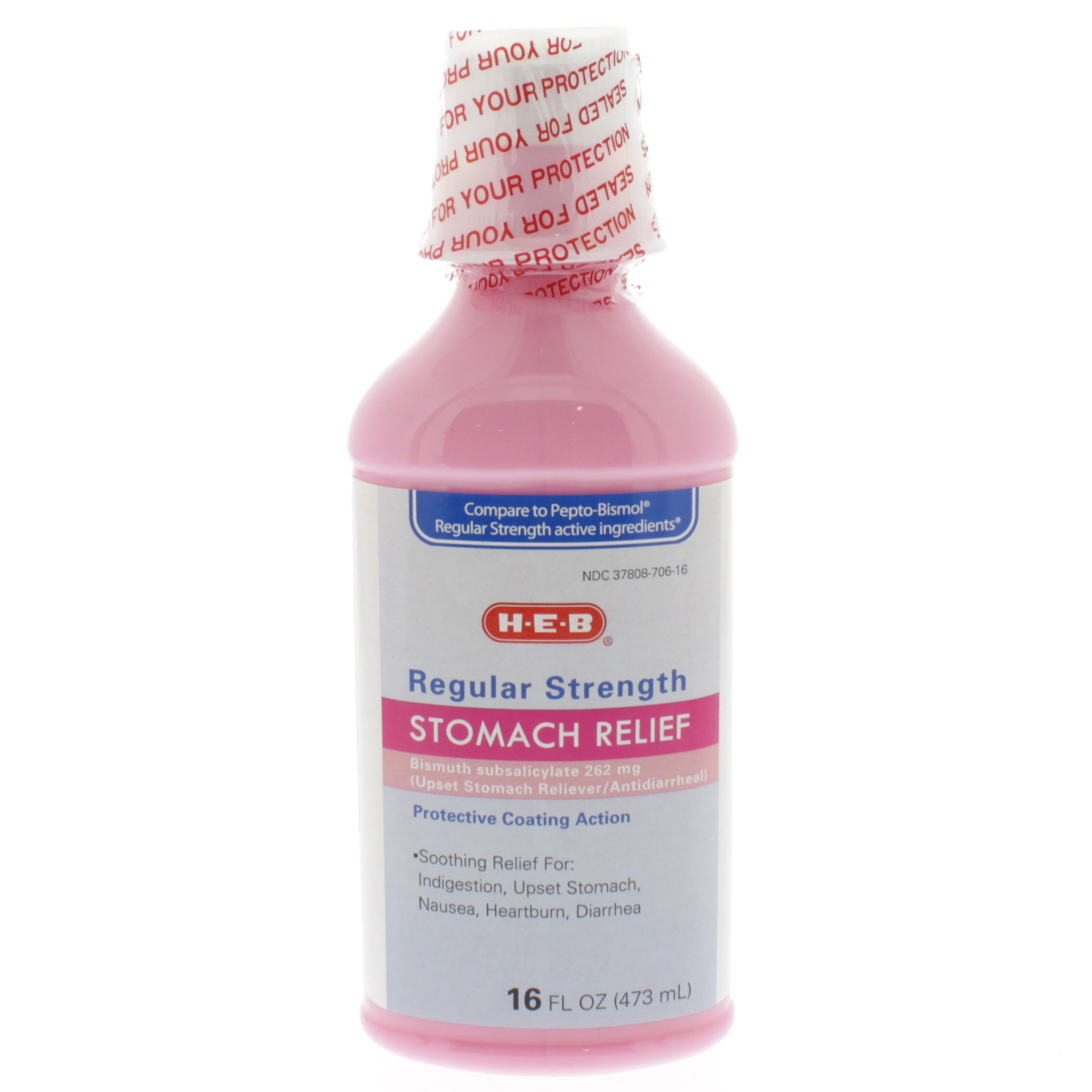 H-E-B Regular Strength Stomach Relief Liquid, 16 oz