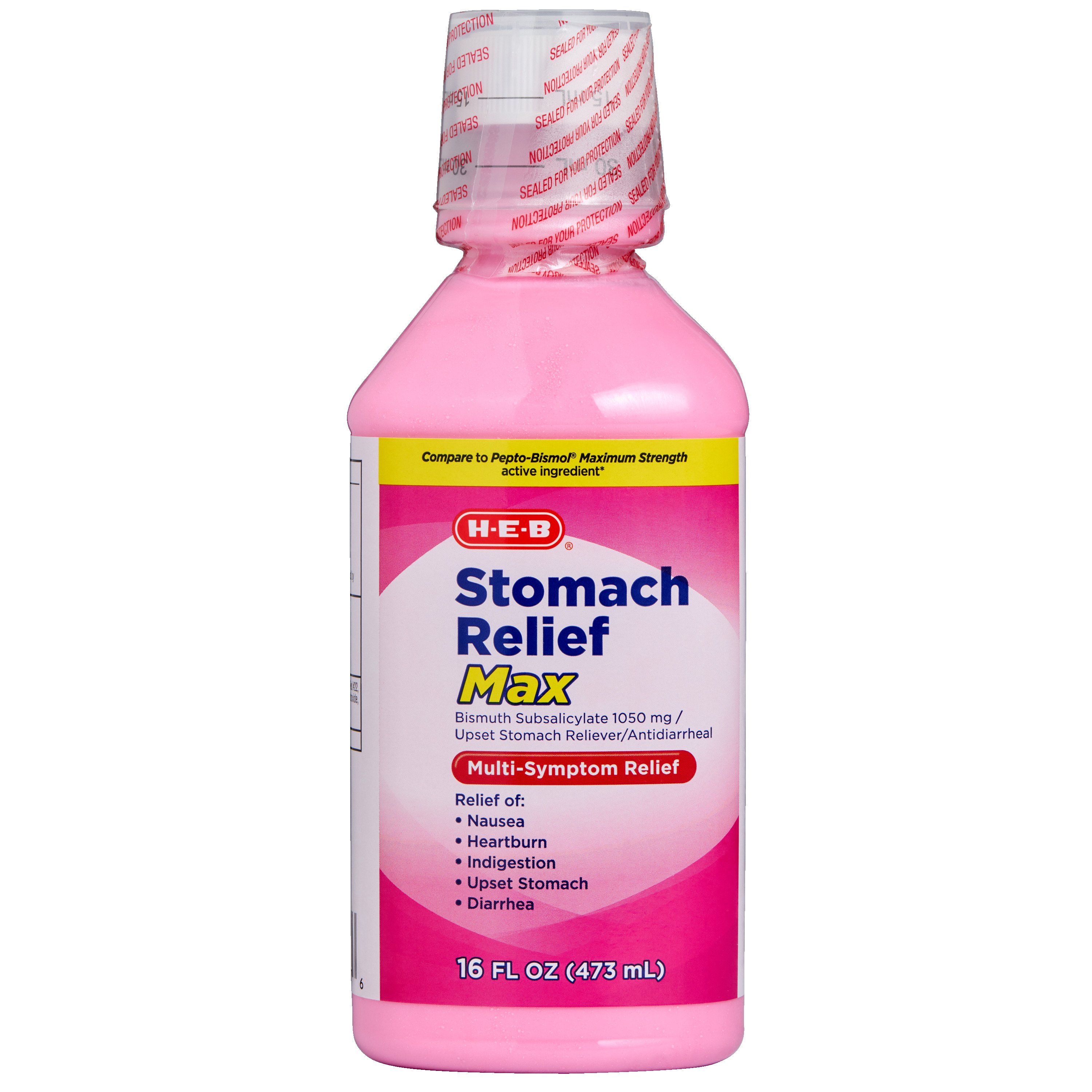H-E-B Stomach Relief Maximum Strength Liquid, 16 OZ