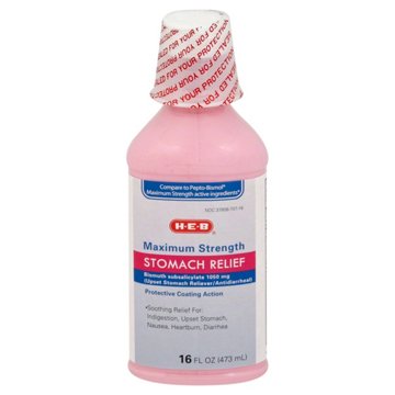 H-E-B Stomach Relief Maximum Strength Liquid, 16 OZ
