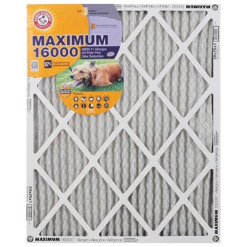 Arm & Hammer Maximum 1600 Allergen Air Filter Plus Odor Reduction, 20" x 25" x 1"