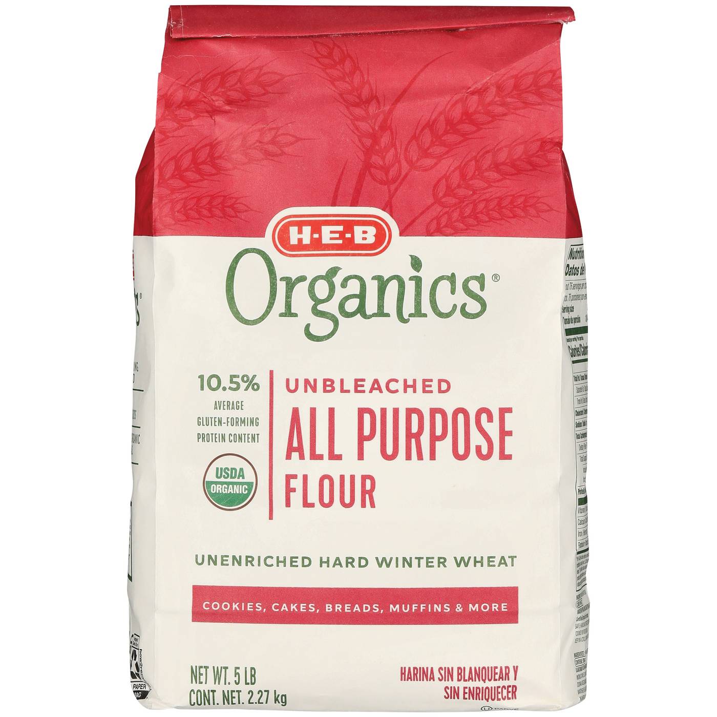 H-E-B Organics Unbleached All Purpose Flour; image 1 of 2
