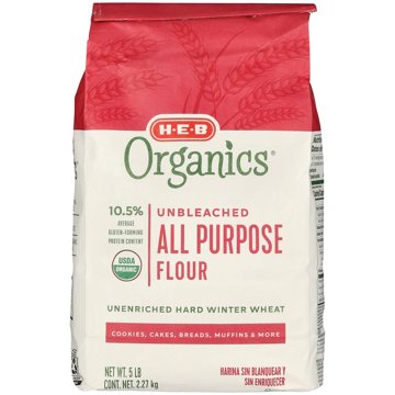 H-E-B Organics Unbleached All Purpose Flour, 5 lbs