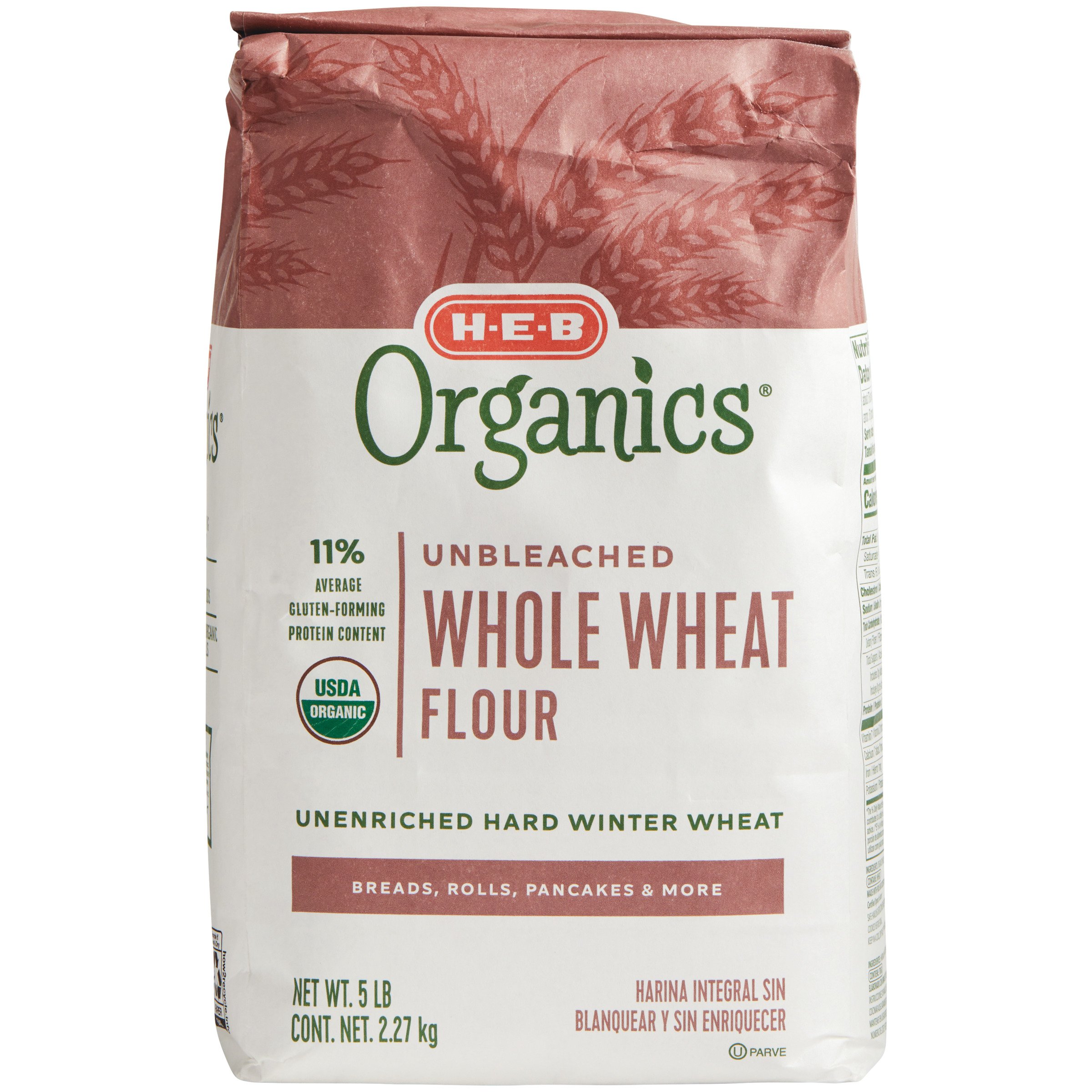 H-E-B Organics Whole Wheat Flour - Shop Baking Ingredients At H-E-B