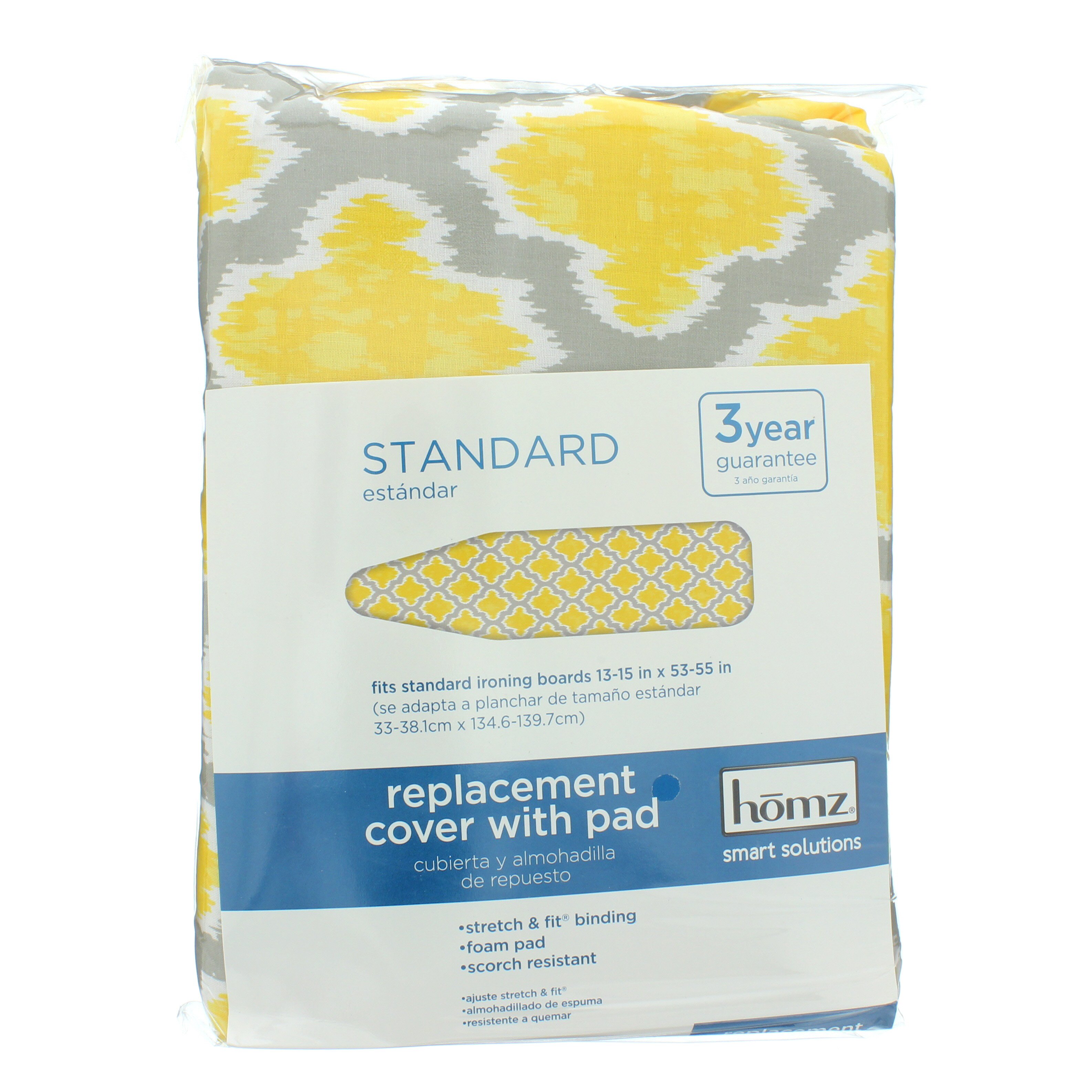 13-15" HOMZ 1945113 Replacement Cover and Pad for Standard Width Ironing Board