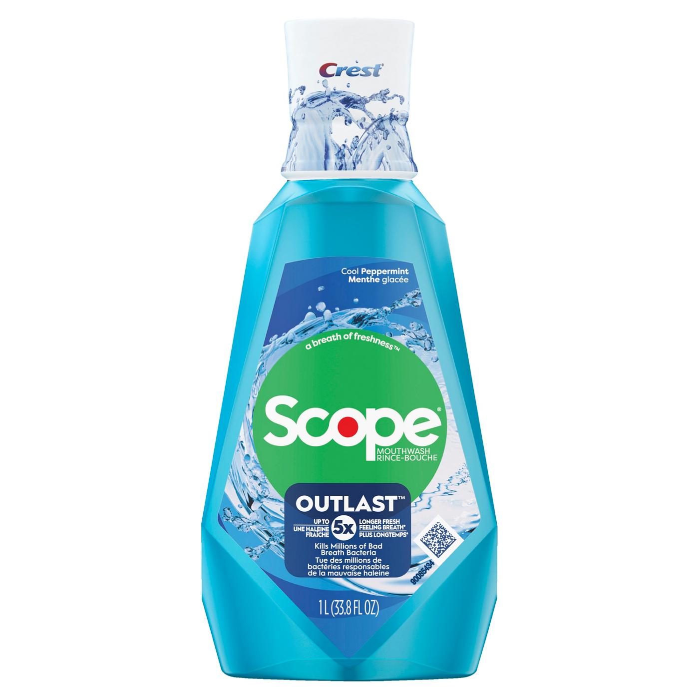 Crest Scope Outlast Mouthwash - Cool Peppermint; image 1 of 9