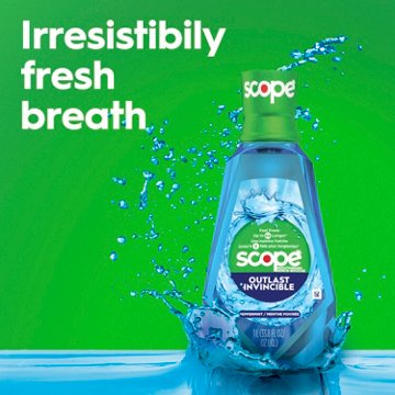 Crest Scope Outlast Mouthwash - Cool Peppermint, 33.8 oz