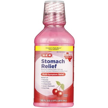 H-E-B Stomach Relief Regular Strength Cherry Texas-Size Pack