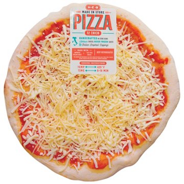 H-E-B Fresh Made in Store 3 Cheese Pizza, 12"