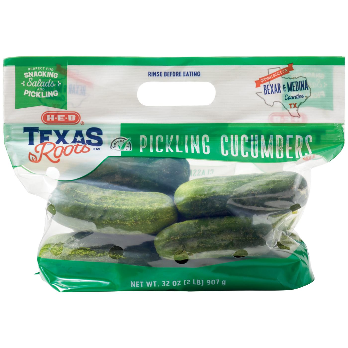 HEB Texas Roots Fresh Pickling Cucumbers Shop Celery & cucumbers at HEB