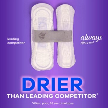 Always Discreet Adult Incontinence Pads for Women, Maximum Absorbency, 39 CT, 39 ct