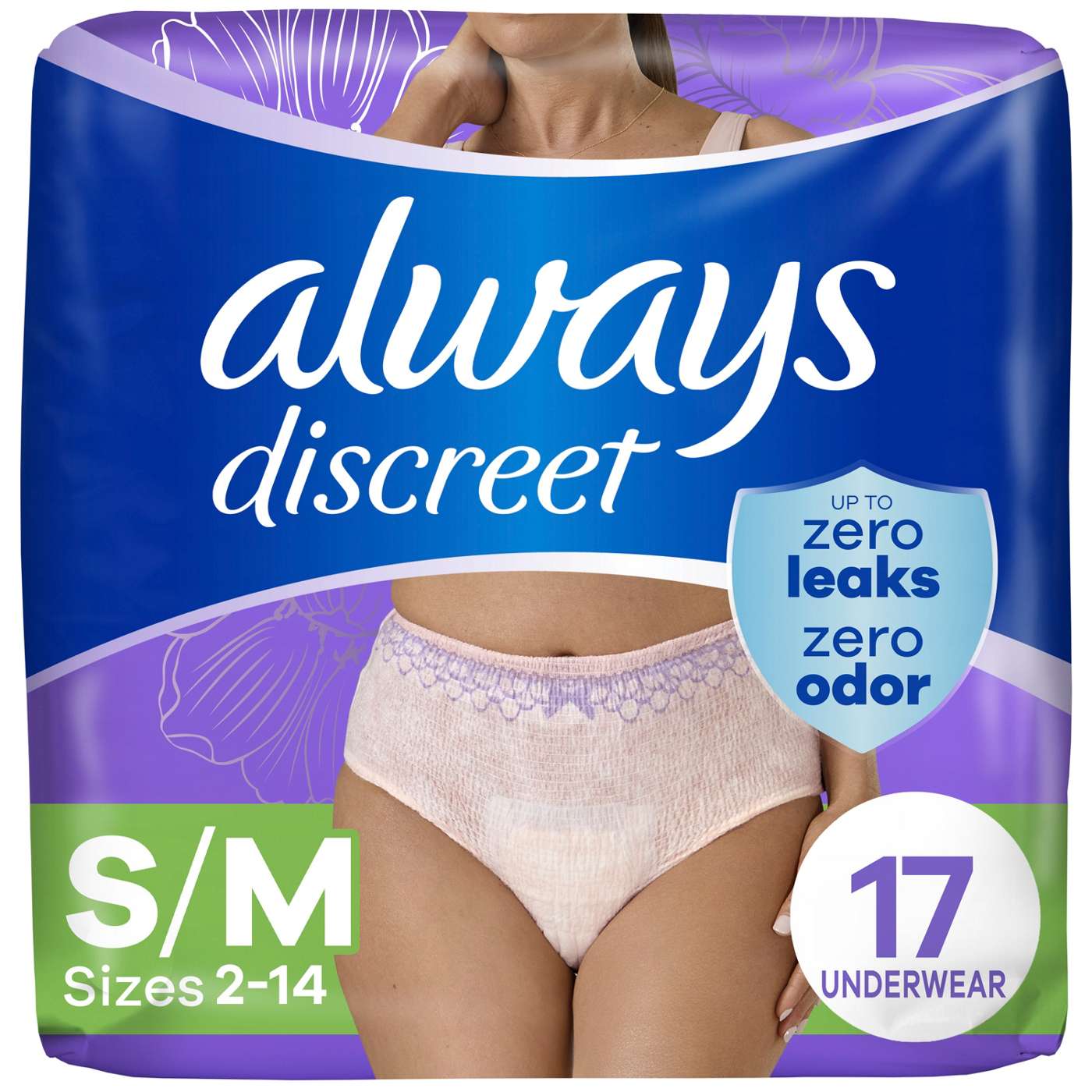 Always Discreet Incontinence Underwear for Women Maximum Absorbency, S/M; image 1 of 6