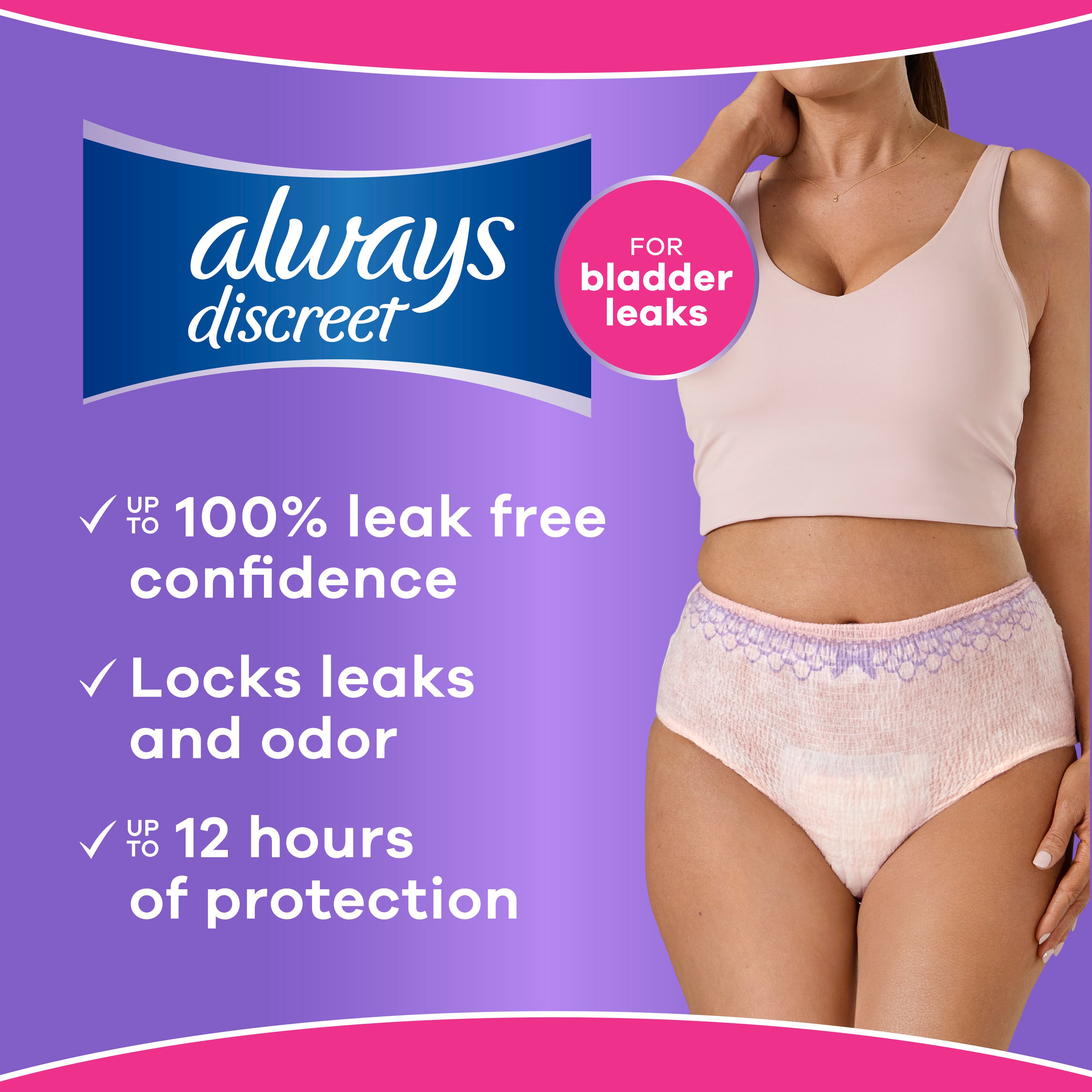 Always Adult Diapers for Women, Underwear S/M, 19 CT​ - Shop