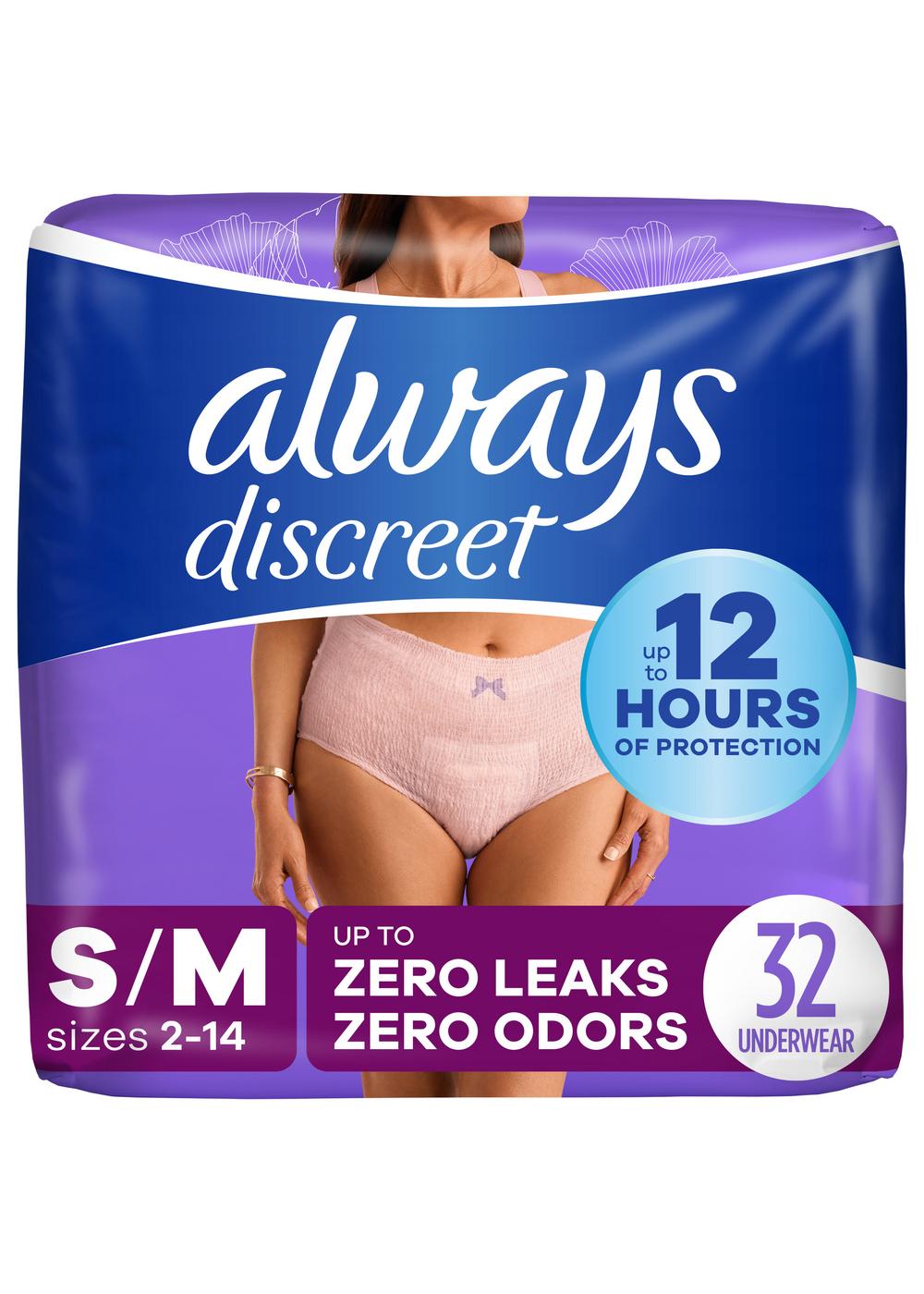 Always Discreet Adult Women Incontinence & Postpartum Maximum Protection Underwear - S/M; image 1 of 9
