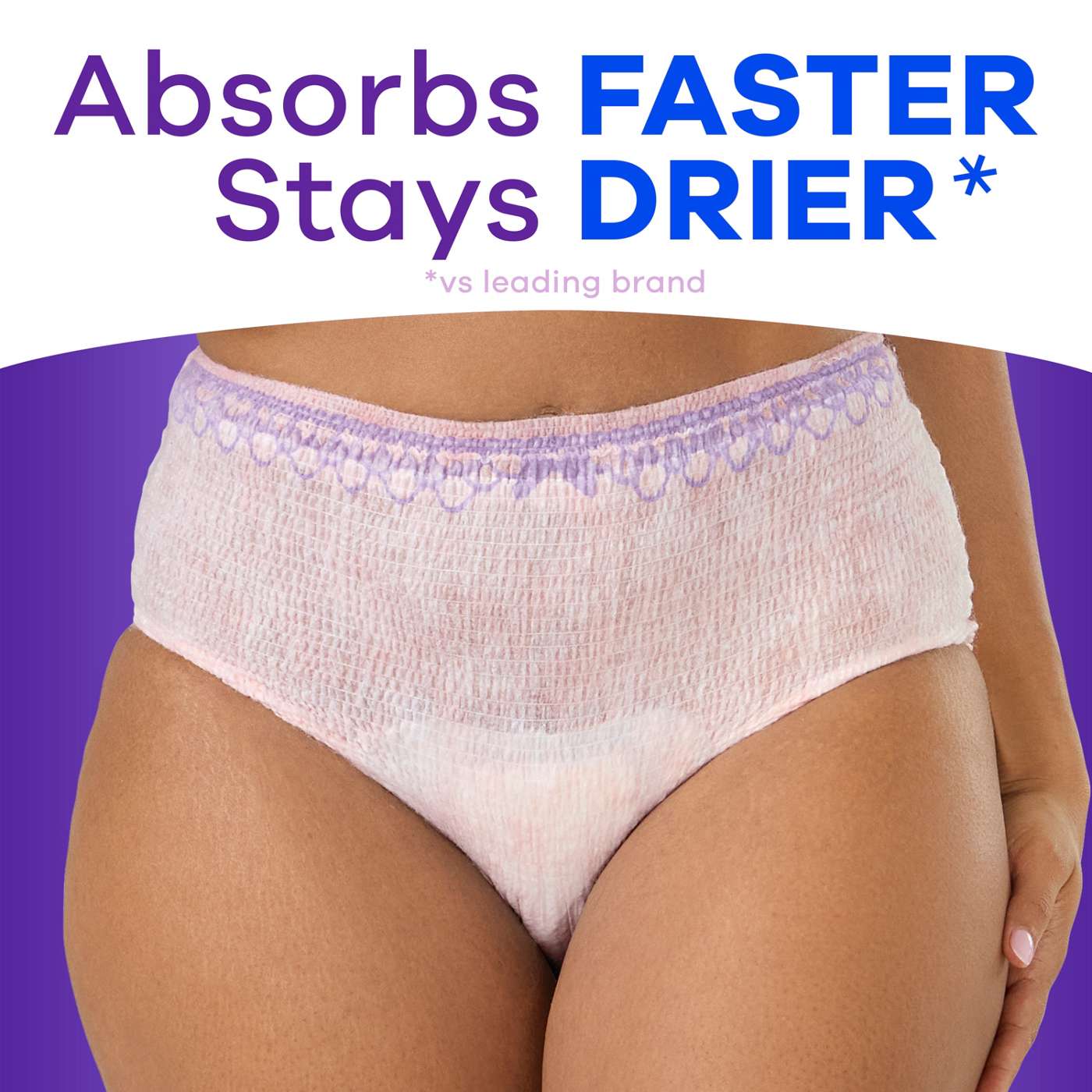 Always Discreet Women's Incontinence & Postpartum Underwear - Lg, Blush; image 9 of 10