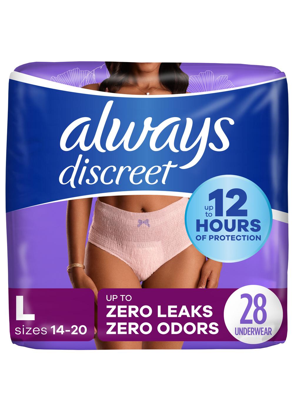 Depend Fresh Protection Incontinence Underwear for Women Maximum, L, 28Ct