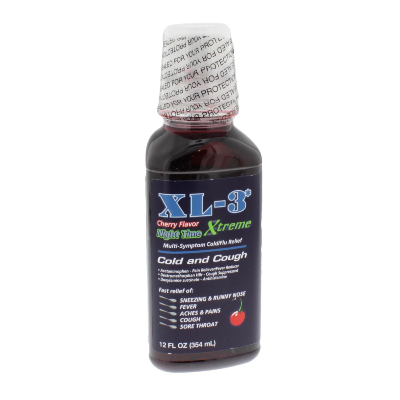 XL3 Cold Medicine Night Time Liquid Shop Cough, cold & flu at HEB