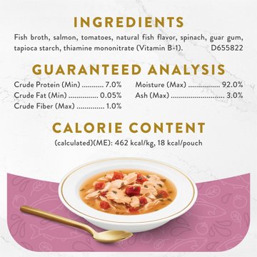 Fancy Feast Purina Lickable Wet Cat Food Broth Topper Complement Classic - Wild Salmon and Vegetables