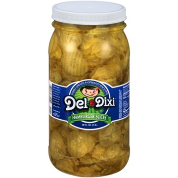Del-Dixi Hamburger Slices Pickles, 80 oz