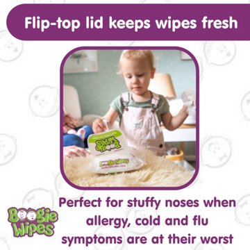 Boogie Wipes Gentle Saline Nose Wipes - Unscented, 90 ct