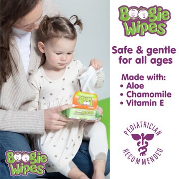 Boogie Wipes Saline Wipes - Fresh Scent, 90 ct