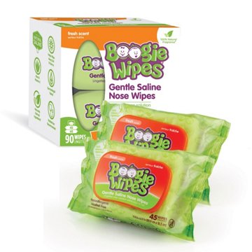 Boogie Wipes Saline Wipes - Fresh Scent, 90 ct