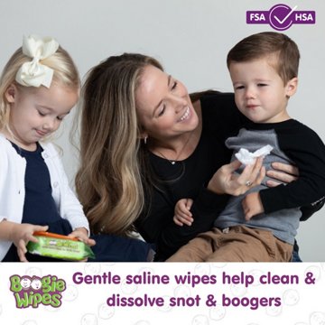Boogie Wipes Saline Wipes - Fresh Scent, 90 ct
