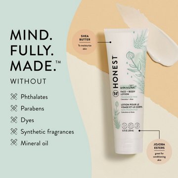 The Honest Company Sensitive Face And Body Lotion - Fragrance Free, 8.5 oz