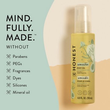 The Honest Company Sensitive Body Oil - Fragrance Free