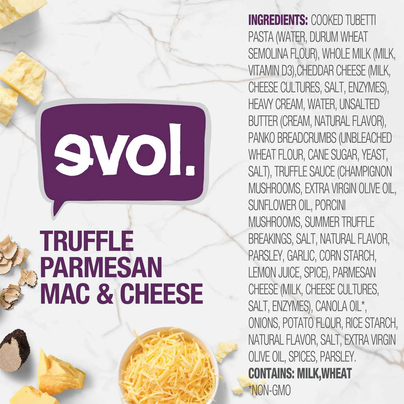 Evol Truffle Parmesan Mac & Cheese Frozen Meal; image 2 of 4