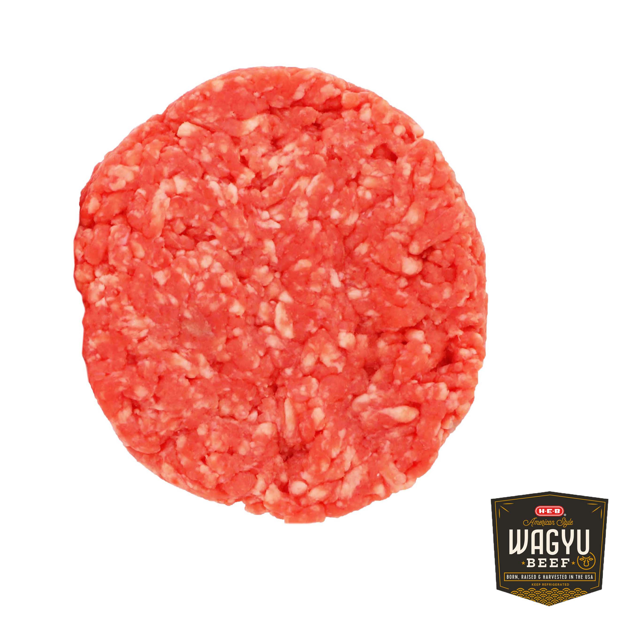 H-E-B American Style Wagyu Beef Burger Patty - Shop Beef At H-E-B