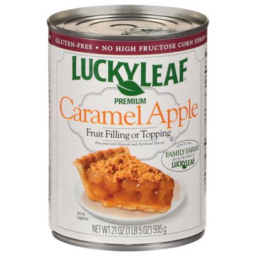 Lucky Leaf Premium Caramel Apple Pie Fruit Filling & Topping, 21 oz