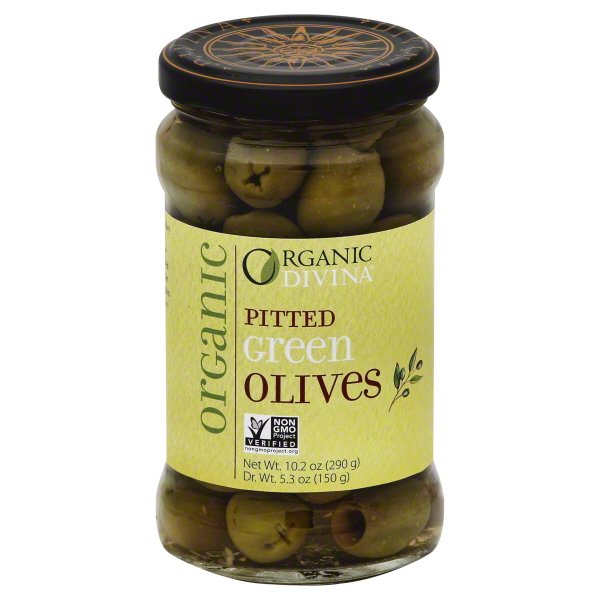 Divina Organic Pitted Green Olives Shop Olives at HEB