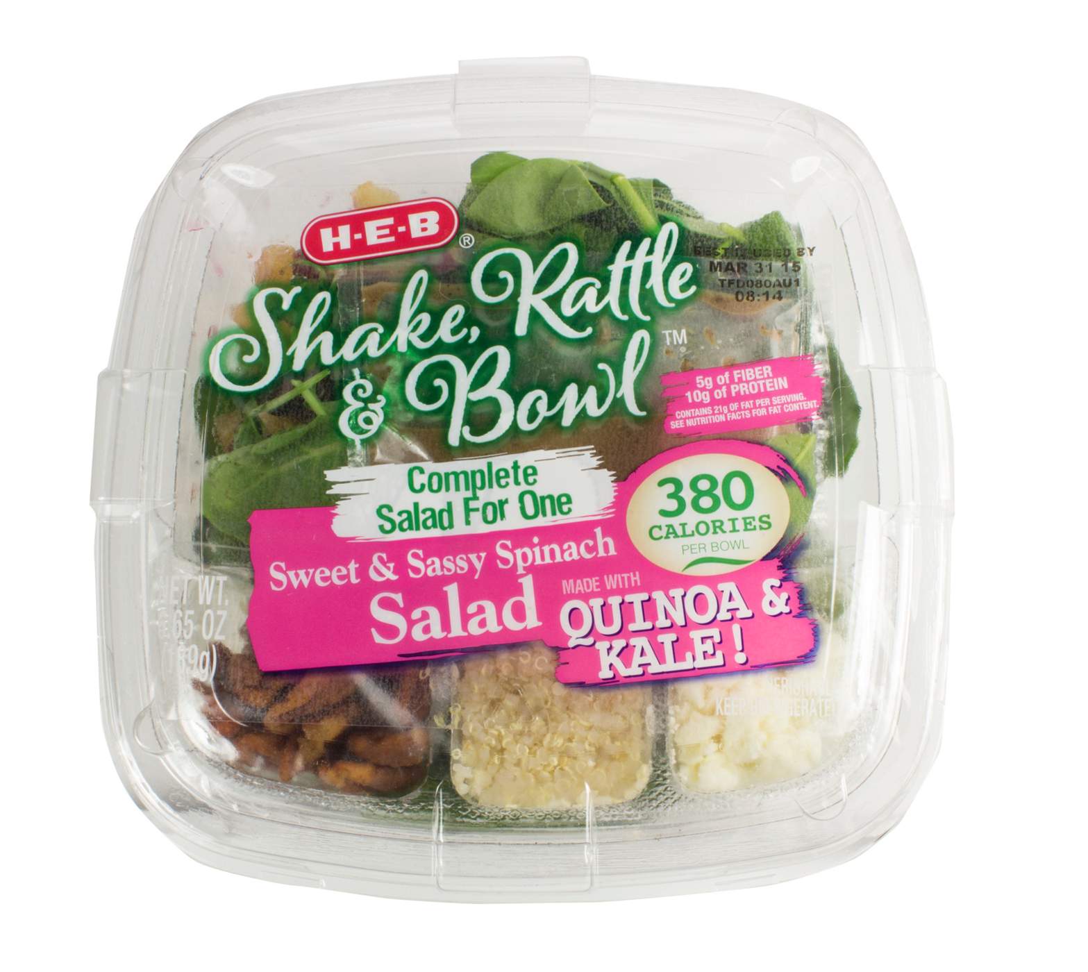 H-E-B Shake, Rattle & Bowl Sweet & Sassy Spinach Salad; image 2 of 2