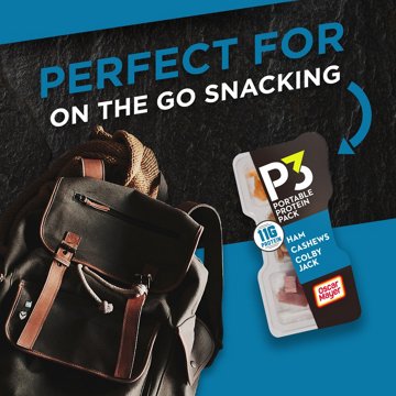 P3 Portable Protein Pack Snack Tray - Ham, Cashews & Colby Jack, 2 oz