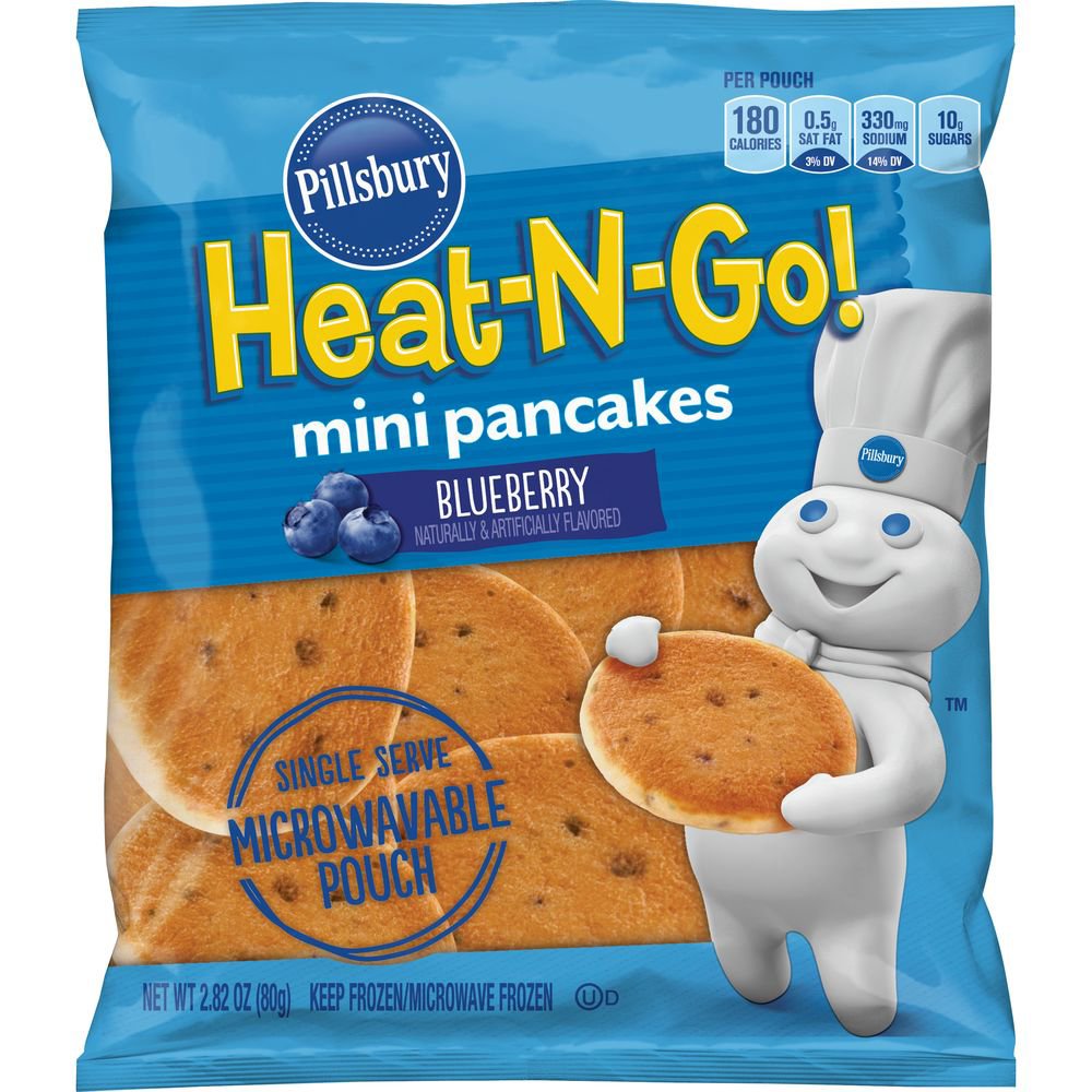 Pillsbury HeatNGo Mini Pancakes Blueberry Shop Entrees & Sides at HEB