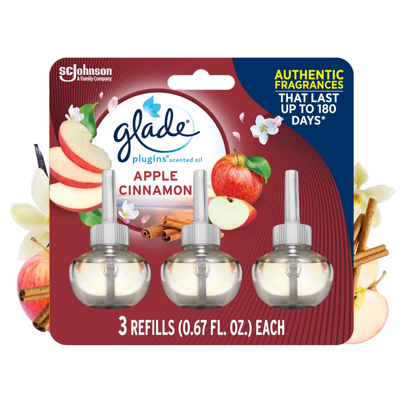 Glade PlugIns Scented Oil Air Freshener Refills Apple Cinnamon Shop