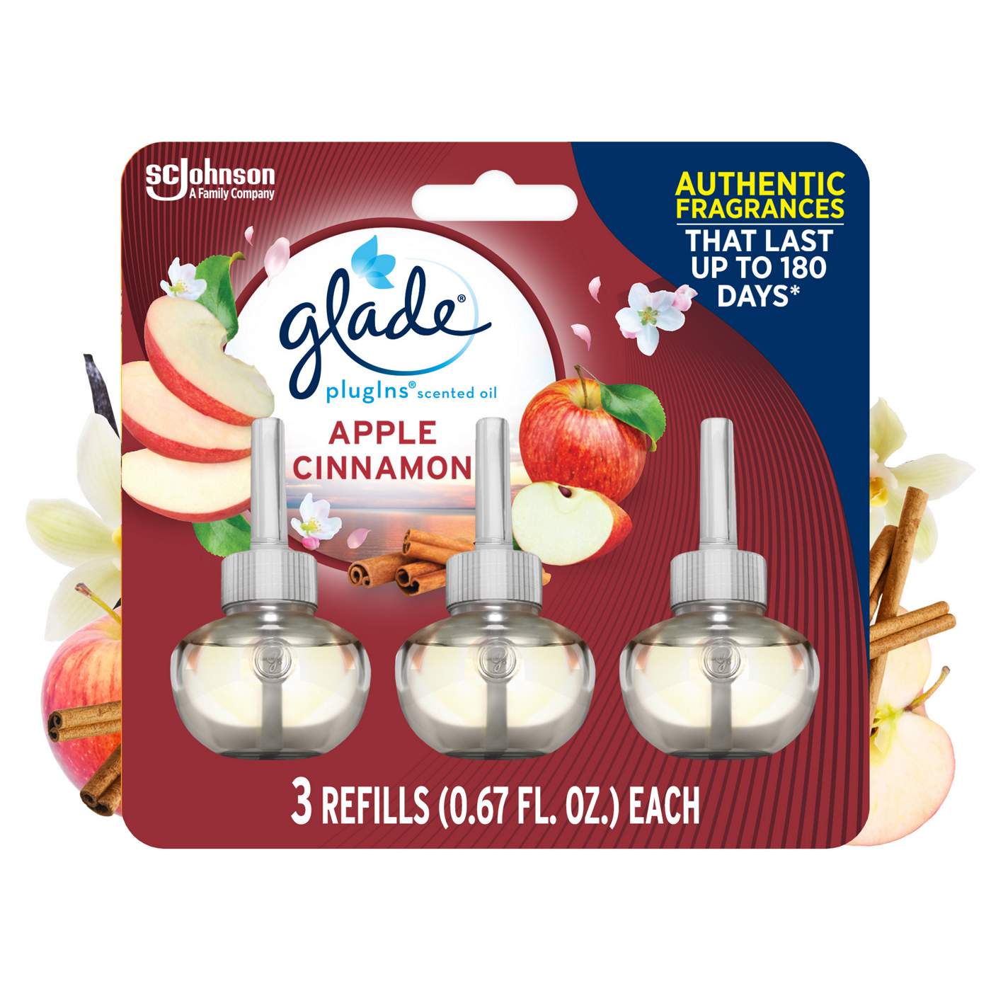 Glade PlugIns Scented Oil Air Freshener Refills - Apple Cinnamon; image 1 of 2