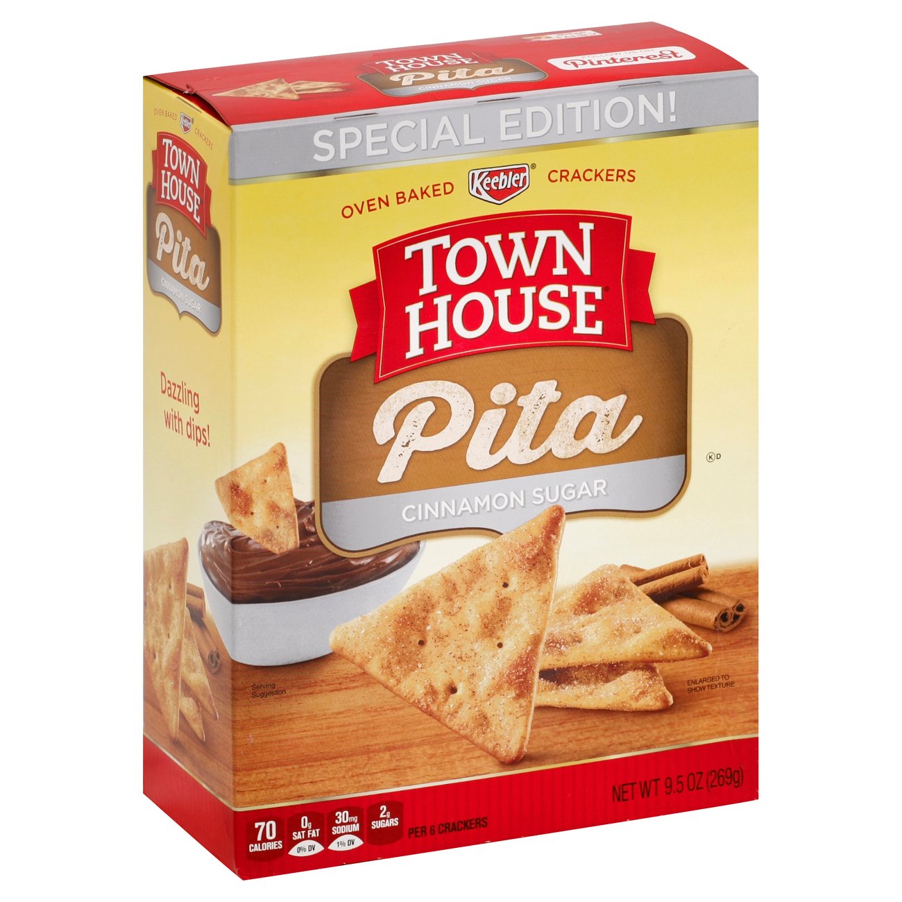 Keebler Town House Pita Cinnamon Sugar Crackers Shop Snacks & Candy