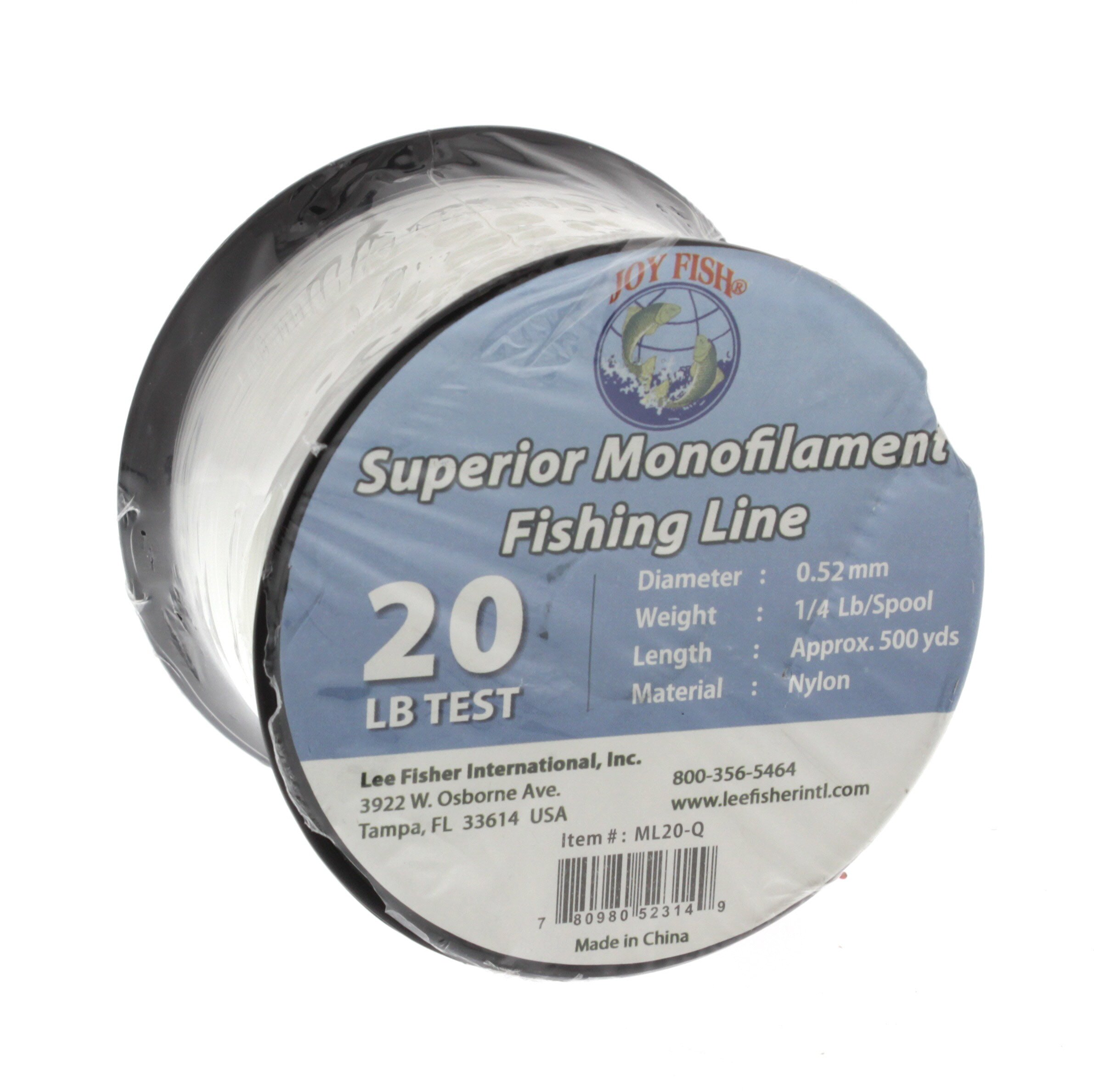 Lee Fisher Joy Fish Spool Monofilament Fishing Line, 80 lb, Clear