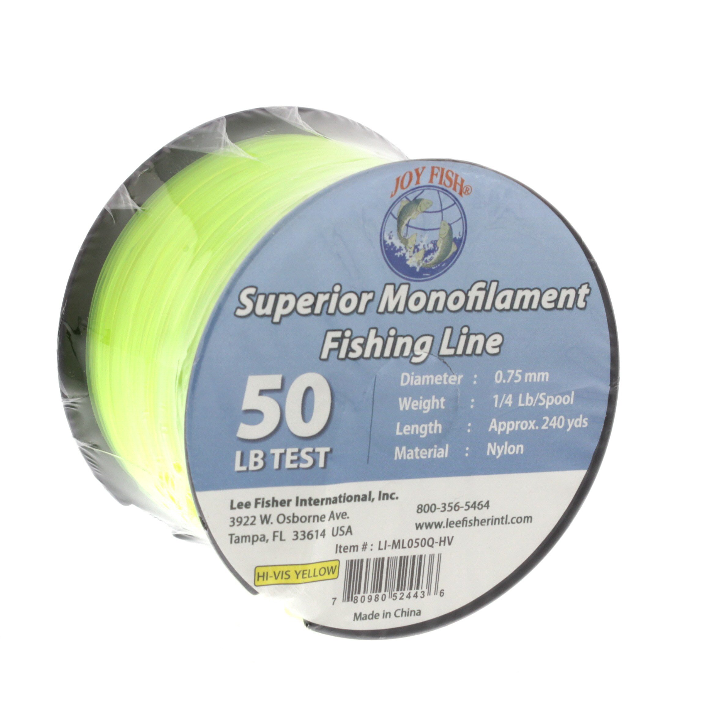 Lee Fisher Superior Monofilament Fishing Line Yellow 50 LB