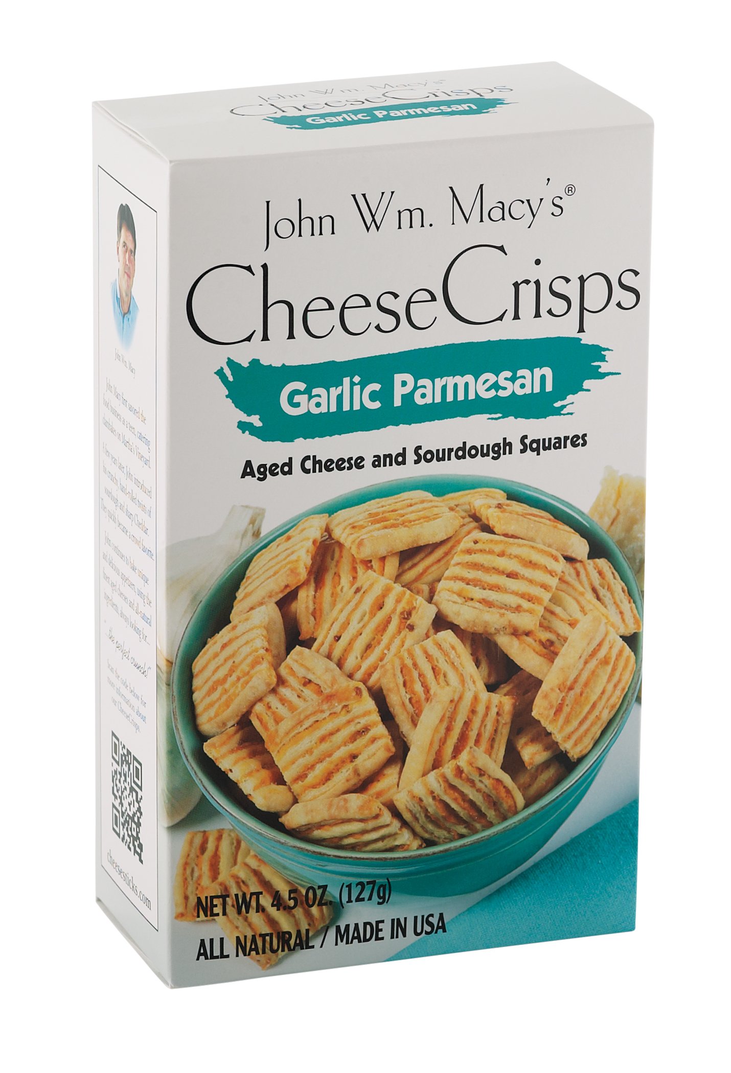 John Wm. Macy's Garlic Parmesan Cheese Crisps Shop Crackers