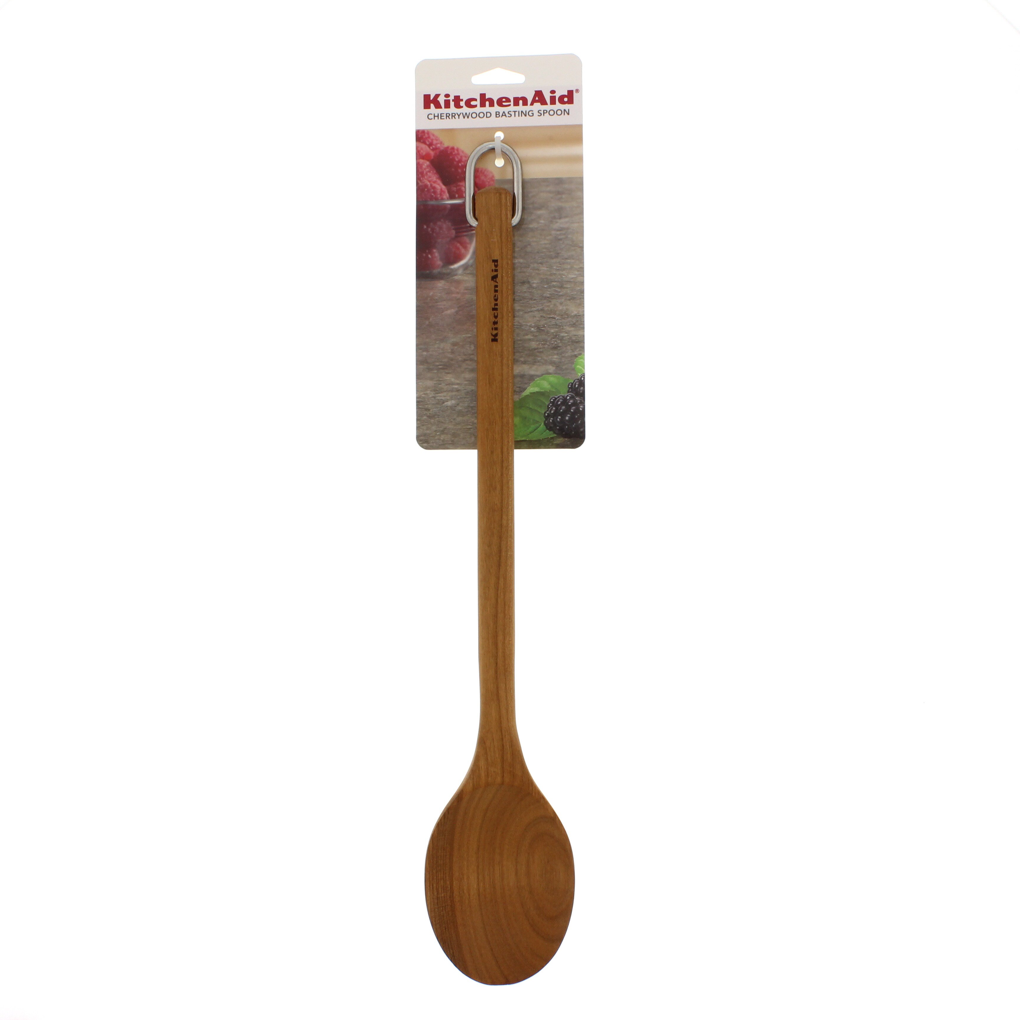 KitchenAid Gourmet Cherry Wood Handle Basting Spoon Shop Utensils