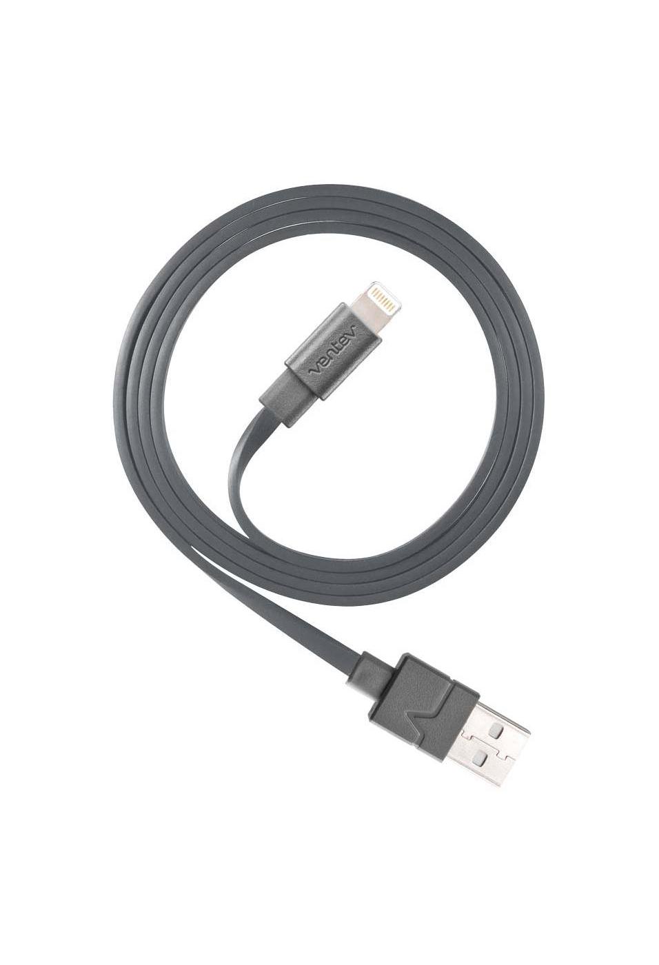 Ventev ChargeSync USB-A to Apple Flat Lightning Cable - Gray; image 3 of 3