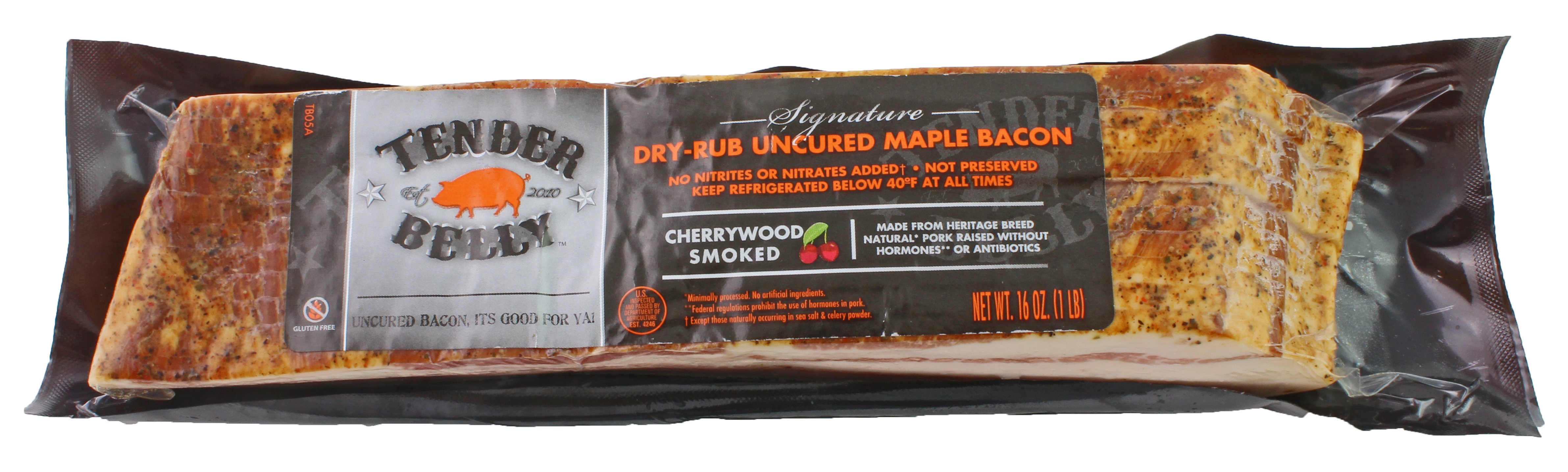 TENDER BELLY Tender Belly Uncured Maple Dry Rub Bacon - Shop Bacon at H-E-B
