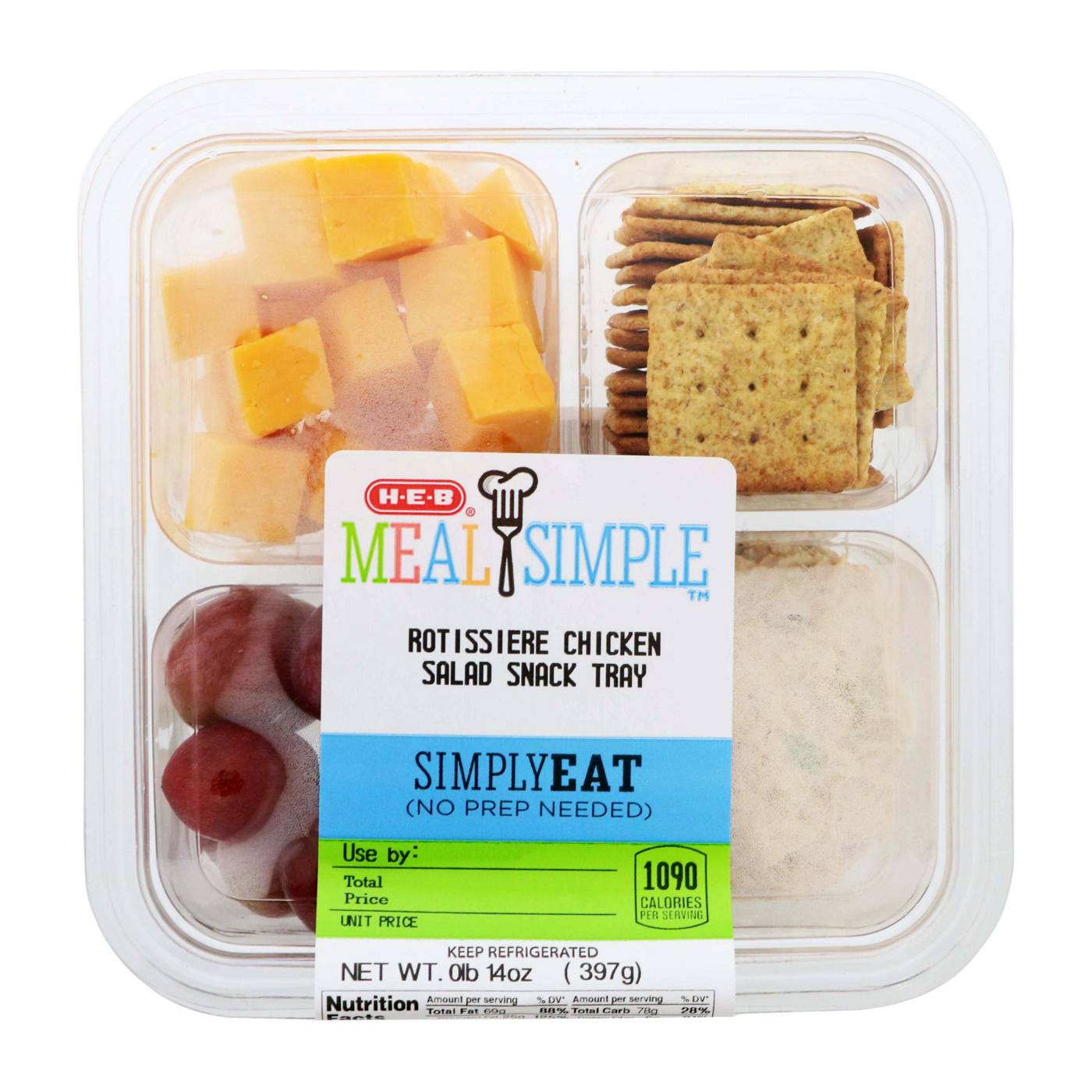 Meal Simple by H-E-B Snack Tray - Rotisserie Chicken Salad & Cheese; image 3 of 3