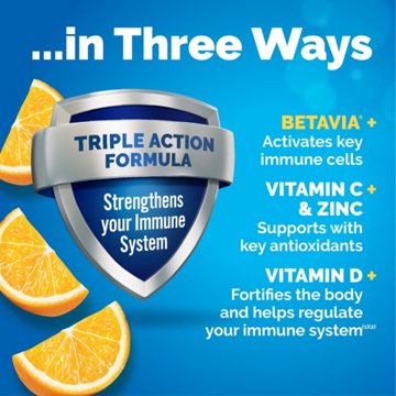 Emergen-C Immune+ Triple Action Immune Support Powder, BetaVia (R), 1000mg Vitamin C, B
Vitamins, Vitamin D and Antioxidants, Super Orange