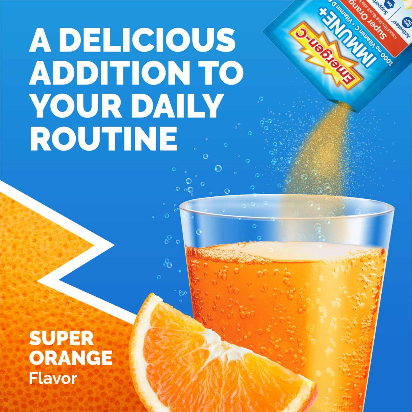 Emergen-C Immune+ Super Orange Fizzy Drink Mix; image 7 of 7