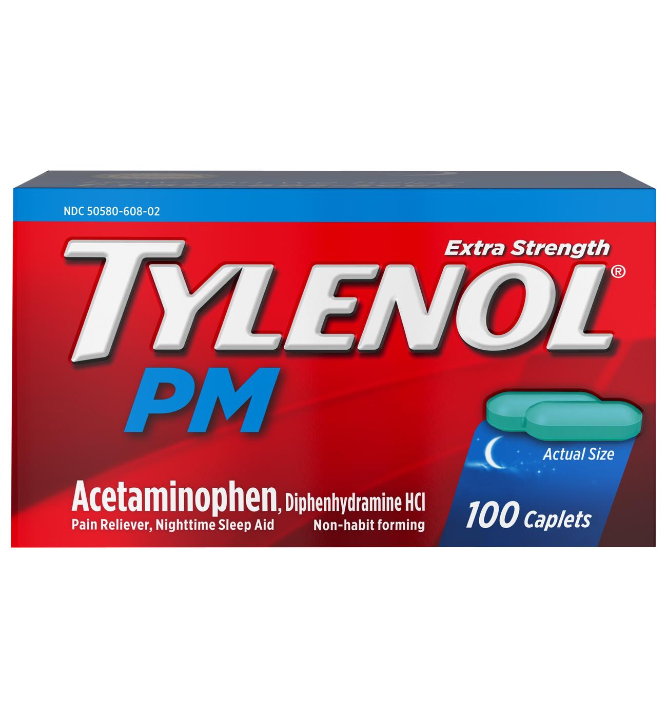 Tylenol PM Extra Strength Caplets; image 1 of 8